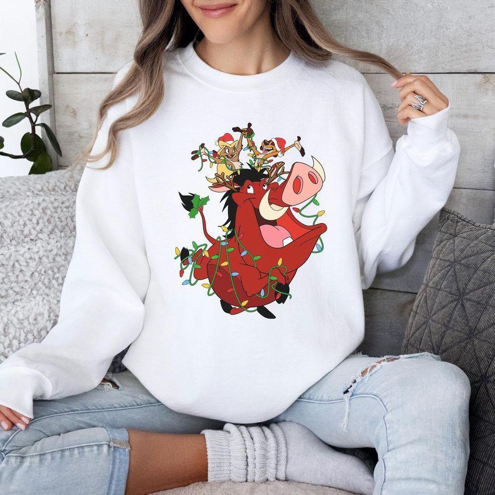 The Lion King Timon Pumbaa Christmas Lights Portrait Disney Vuitino Merch The Lion King Timon Pumbaa Christmas Lights Portrait Disney Vuitino Merch